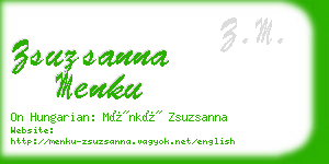 zsuzsanna menku business card